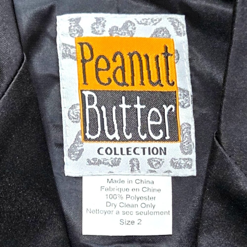 Peanut Butter Toddler Boy's Black White 2 Piece Wedding Tuxedo Jacket & Shirt 2 - Picture 6 of 7